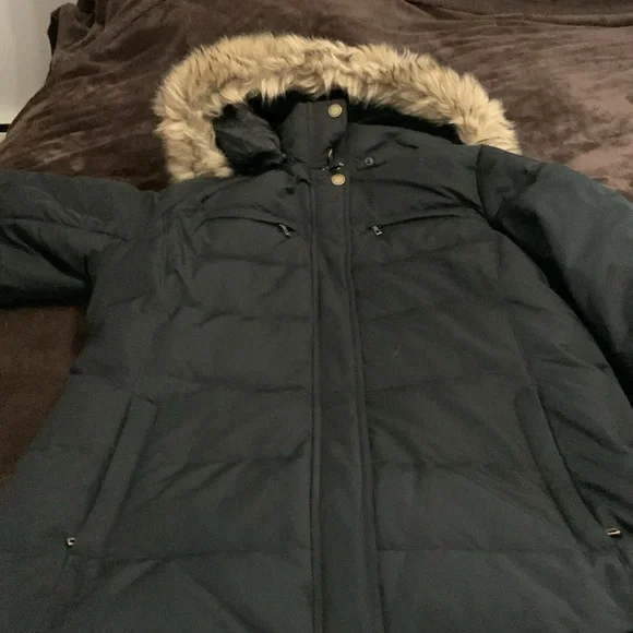 Long Lands End down women’s coat XL - Picture 6 of 9